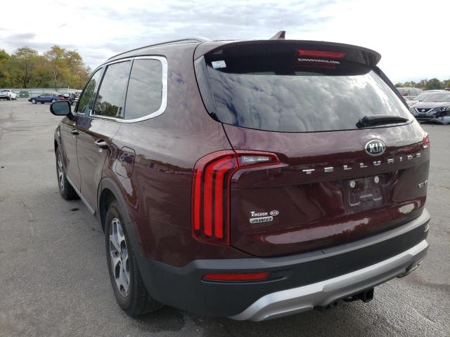 5XYP3DHC3MG132309 - 2021 KIA TELLURIDE BURGUNDY photo 3