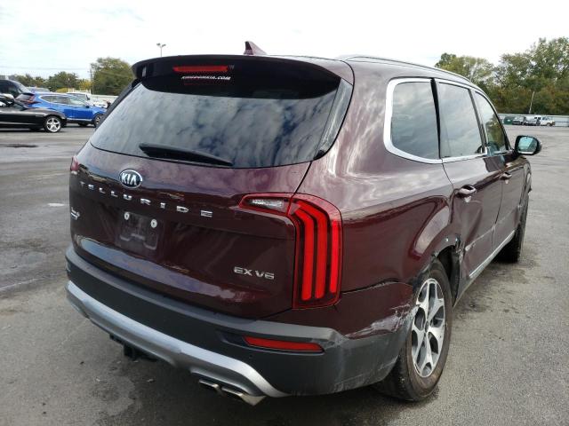 5XYP3DHC3MG132309 - 2021 KIA TELLURIDE BURGUNDY photo 4