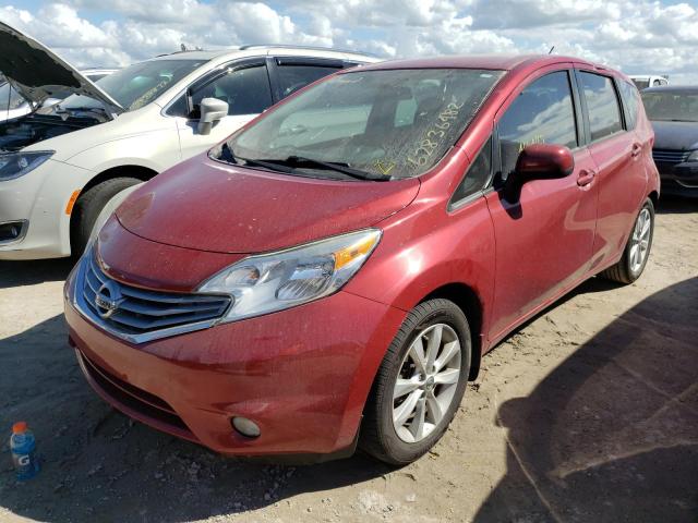 3N1CE2CPXEL385826 - 2014 NISSAN VERSA NOTE RED photo 2