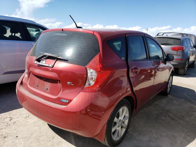 3N1CE2CPXEL385826 - 2014 NISSAN VERSA NOTE RED photo 4