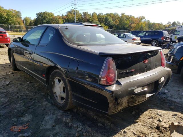 2G1WX15K419190777 - 2001 CHEVROLET MONTE CARL BLACK photo 3