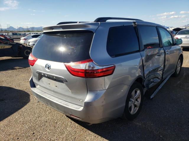 5TDKK3DCXGS729882 - 2016 TOYOTA SIENNA LE SILVER photo 4