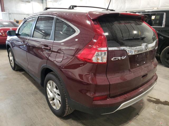 5J6RM4H72GL121328 - 2016 HONDA CR-V EXL BURGUNDY photo 3