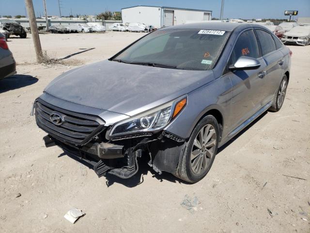 5NPE34AF6FH031272 - 2015 HYUNDAI SONATA SPO GRAY photo 2