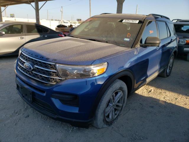 1FMSK7DH9LGD15978 - 2020 FORD EXPLORER X BLUE photo 2