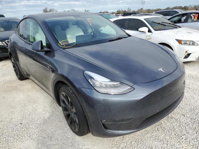5YJYGDEE4MF228715 - 2021 TESLA MODEL Y رمادي صورة 1