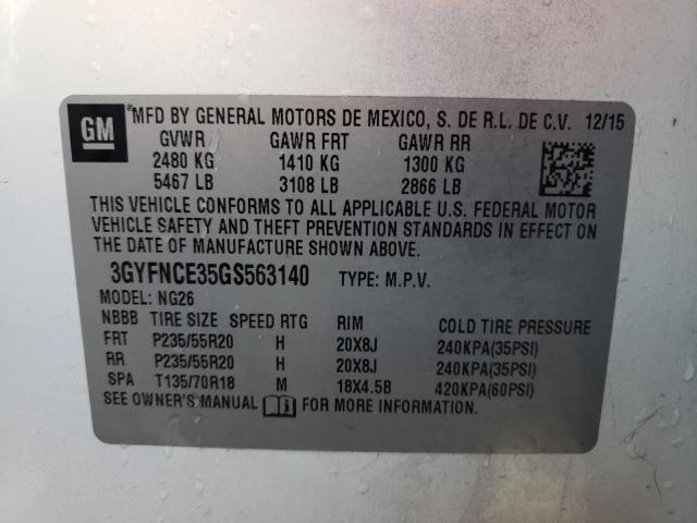 3GYFNCE35GS563140 - 2016 CADILLAC SRX PERFOR 白色 照片 10