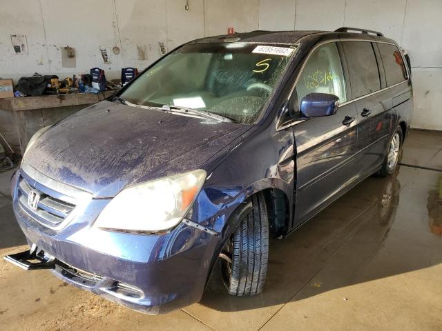 5FNRL384X5B132358 - 2005 HONDA ODYSSEY EX BLUE photo 2