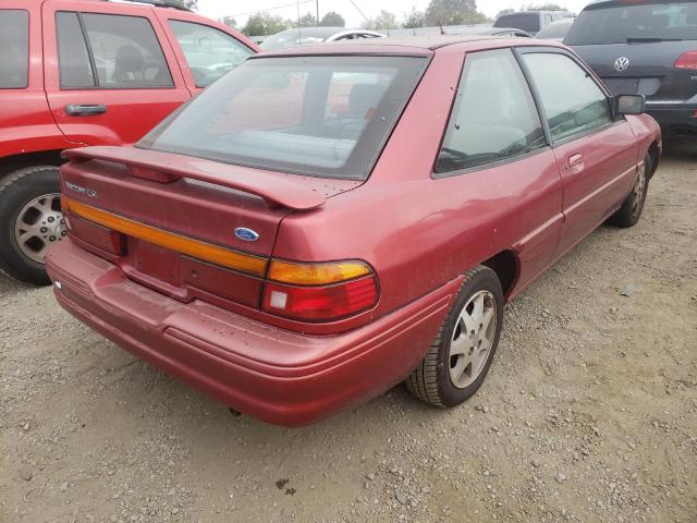 1FASP11J0TW115447 - 1996 FORD ESCORT LX MAROON photo 4