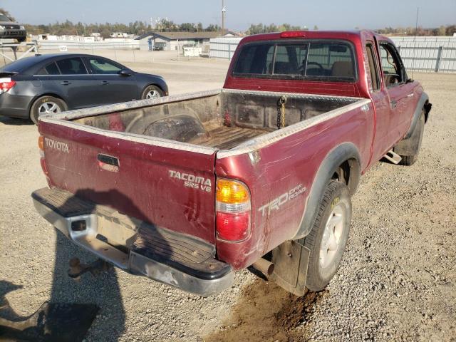 5TEWN72N92Z050914 - 2002 TOYOTA TACOMA XTR BURGUNDY photo 4