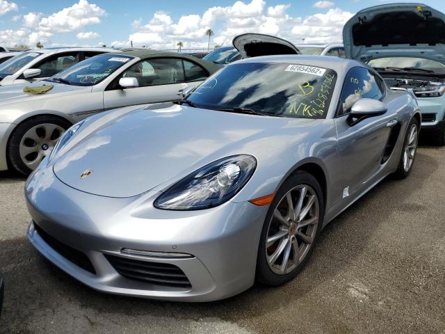 WP0AA2A85JK261762 - 2018 PORSCHE CAYMAN SILVER photo 2