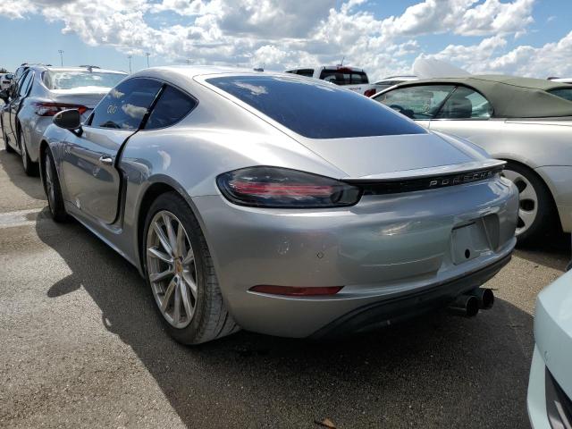 WP0AA2A85JK261762 - 2018 PORSCHE CAYMAN SILVER photo 3