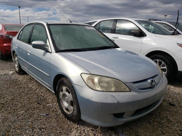 JHMES96654S018423 - 2004 HONDA CIVIC HYBR BLUE photo 1