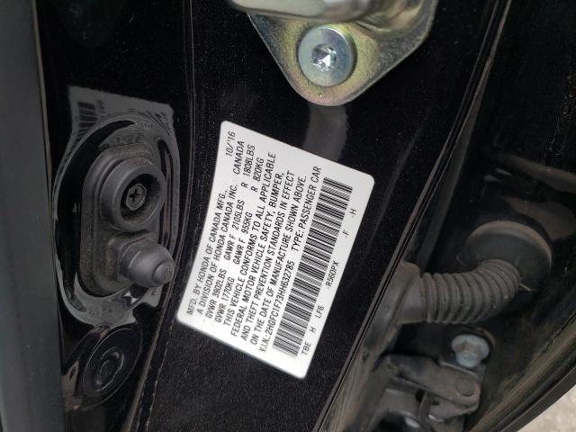 2HGFC1F73HH632785 - 2017 HONDA CIVIC EXL أسود صورة 10