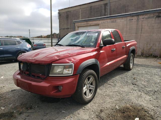 1D7HW38K28S585176 - 2008 DODGE DAKOTA SXT RED photo 2