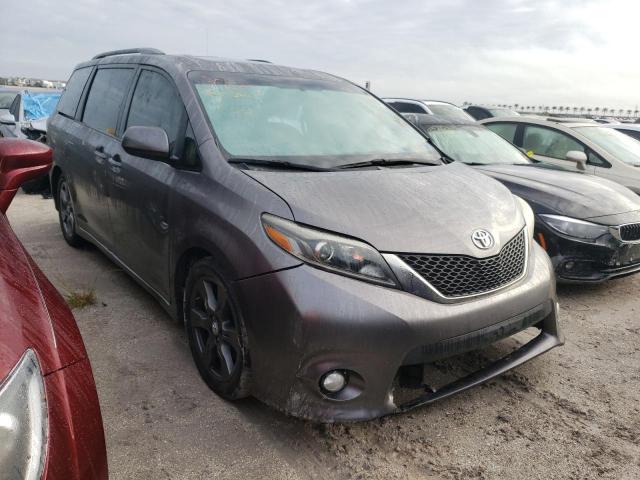 5TDXZ3DC8HS884627 - 2017 TOYOTA SIENNA SE CHARCOAL photo 1