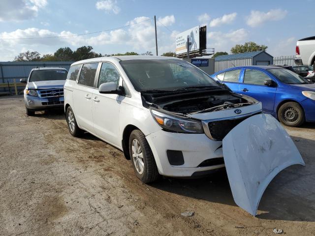 KNDMA5C16G6139377 - 2016 KIA SEDONA L WHITE photo 1