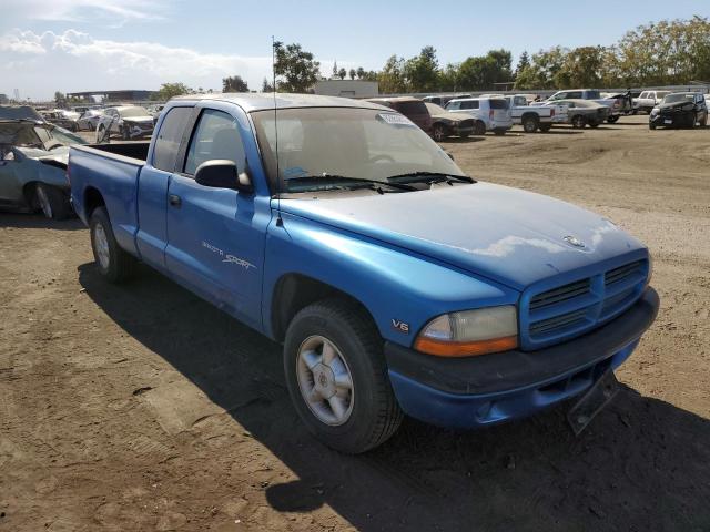 1B7GL22X0YS558216 - 2000 DODGE DAKOTA BLUE photo 4