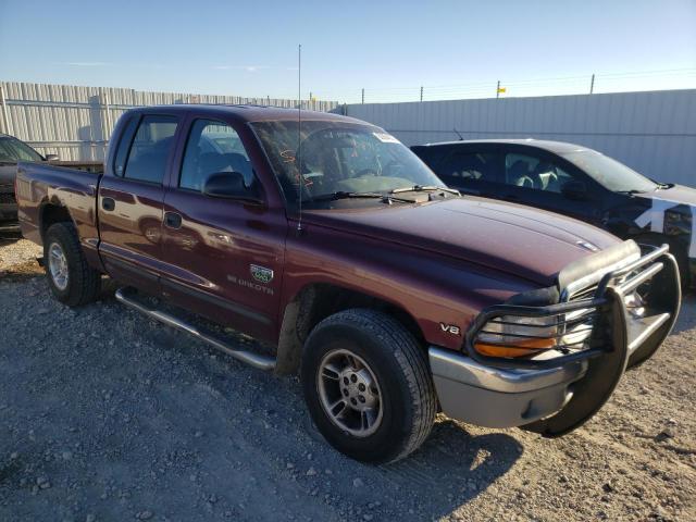 1B7GL2AN1YS686853 - 2000 DODGE DAKOTA QUA MAROON photo 1