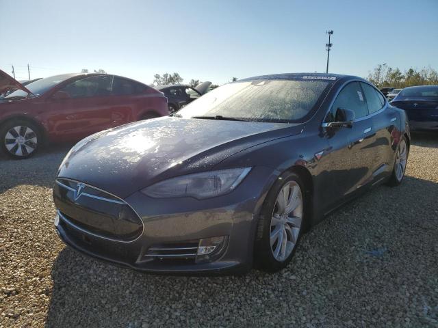 5YJSA1E25FF110235 - 2015 TESLA MODEL S Gris foto 2