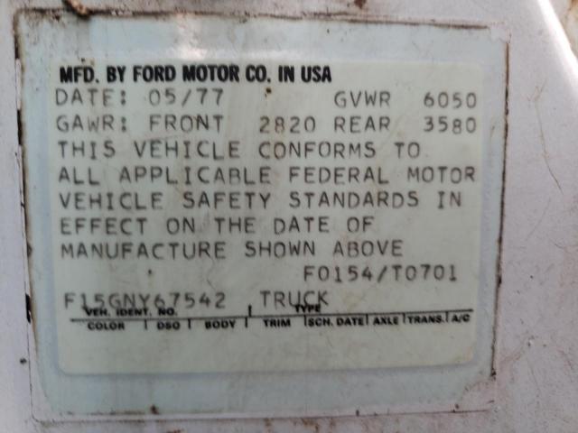 F15GNY67542 - 1977 FORD OFF BLUE photo 10