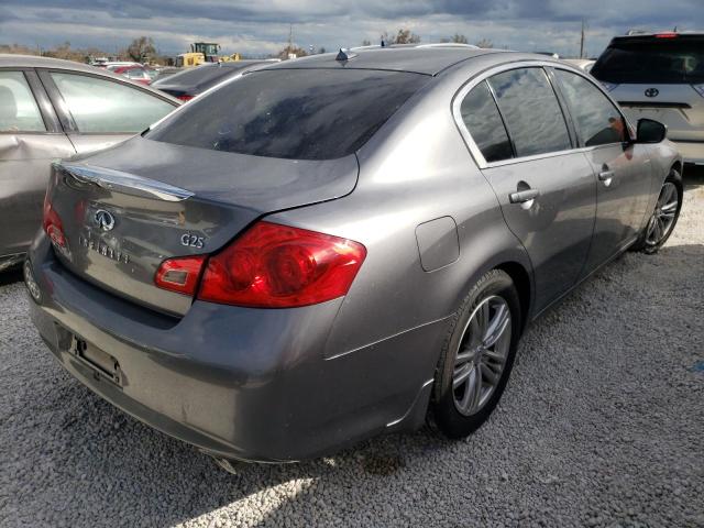 JN1DV6AP4CM811401 - 2012 INFINITI G25 BASE GRAY photo 4