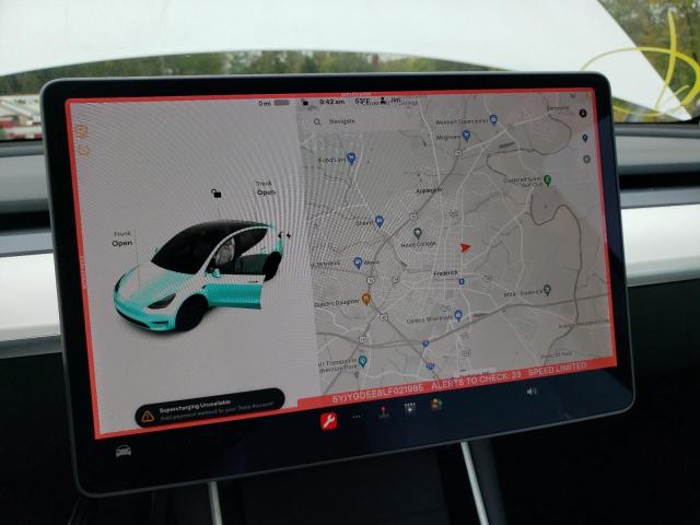 5YJYGDEE8LF021985 - 2020 TESLA MODEL Y أبيض صورة 9
