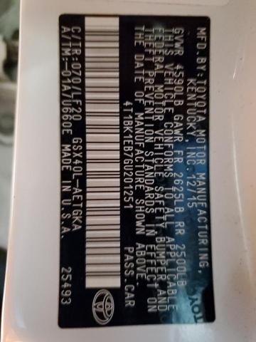 4T1BK1EB7GU201251 - 2016 TOYOTA AVALON XLE WHITE photo 10