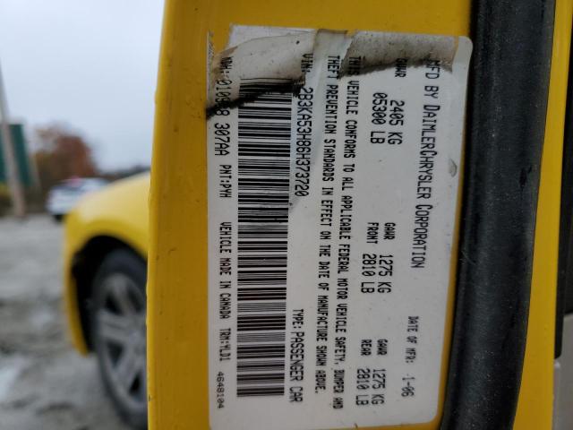 2B3KA53H86H373720 - 2006 DODGE CHARGER R/ YELLOW photo 10