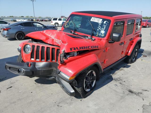 1C4HJXFN8MW605446 - 2021 JEEP WRANGLER RED photo 2