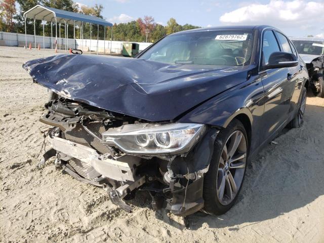 WBA3B9C52FF589462 - 2015 BMW 335 XI BLUE photo 2