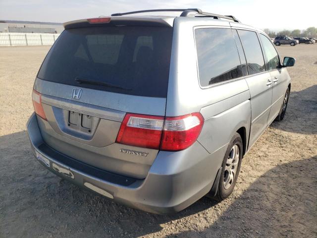 5FNRL38705B114526 - 2005 HONDA ODYSSEY EX BLUE photo 4