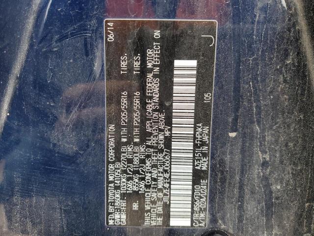 JTLZE4FE4EJ060677 - 2014 TOYOTA SCION XB Mavi fotoğraf 10