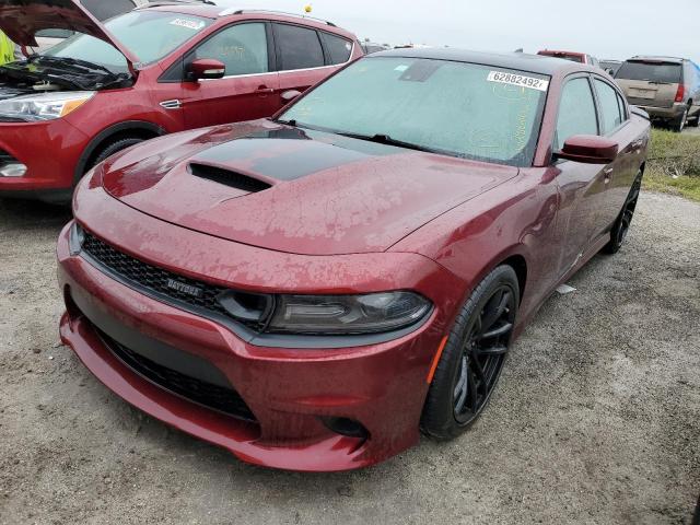 2C3CDXGJ7LH221091 - 2020 DODGE CHARGER SC BURGUNDY photo 2