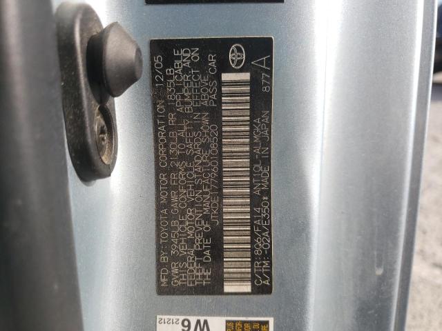 JTKDE177960108520 - 2006 TOYOTA SCION TC 蓝色 照片 10