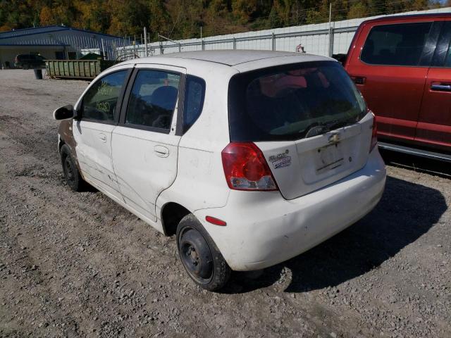 KL1TD66677B726749 - 2007 CHEVROLET AVEO BASE WHITE photo 3