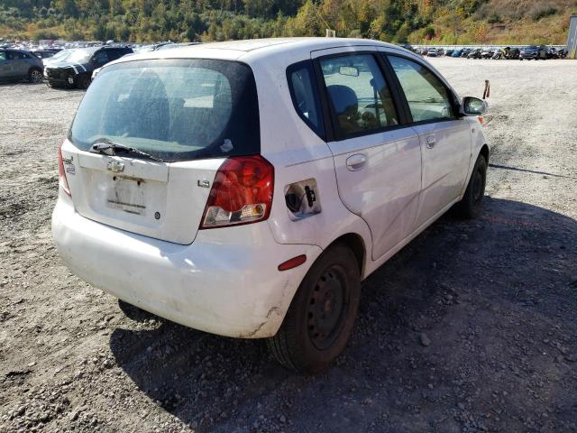 KL1TD66677B726749 - 2007 CHEVROLET AVEO BASE WHITE photo 4