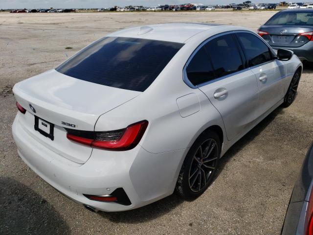 3MW5R1J0XL8B31346 - 2020 BMW 330I WHITE photo 4