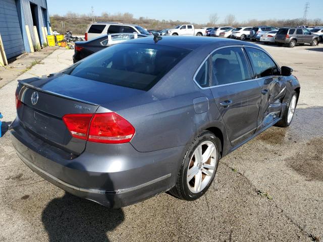 1VWCN7A35EC030310 - 2014 VOLKSWAGEN PASSAT SEL GRAY photo 4