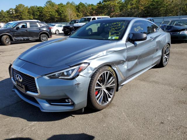 JN1EV7EL3JM390365 - 2018 INFINITI Q60 LUXE 3 SILVER photo 2