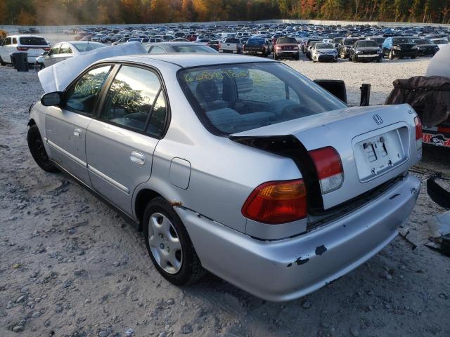 2HGEJ6617YH602375 - 2000 HONDA CIVIC BASE SILVER photo 3