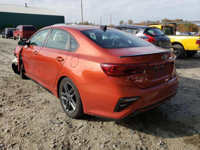 3KPF34AD0LE247508 - 2020 KIA FORTE GT L ORANGE photo 3