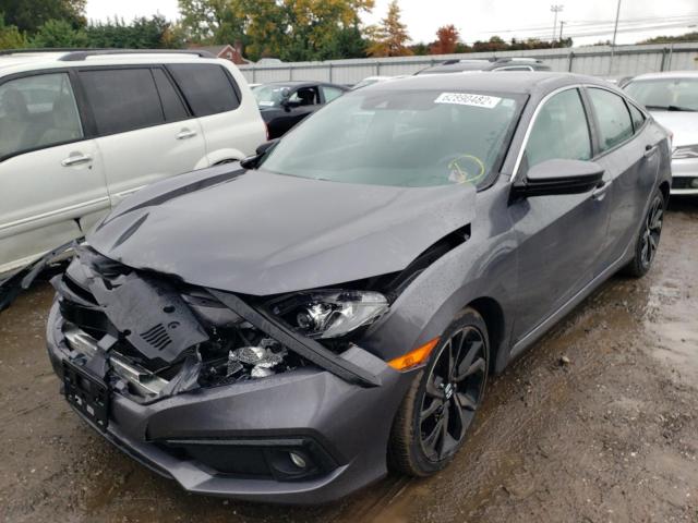 2HGFC2F82KH521943 - 2019 HONDA CIVIC SPOR GRAY photo 2