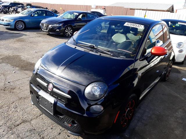 3C3CFFGE5FT576053 - 2015 FIAT 500 ELECTR BLACK photo 2