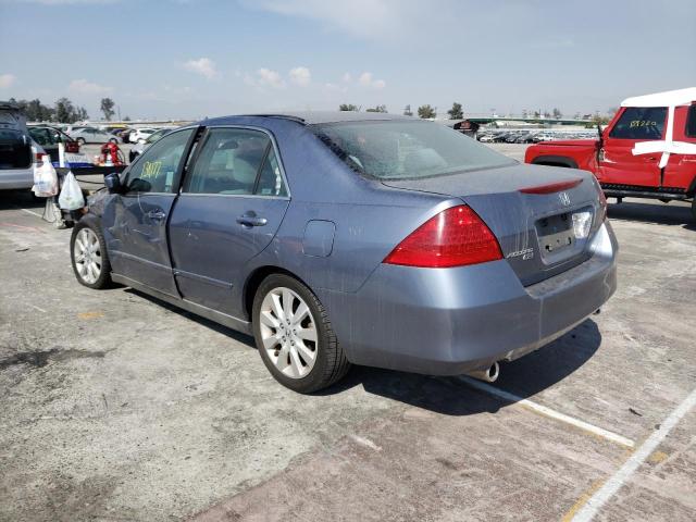 1HGCM66427A082365 - 2007 HONDA ACCORD SE BLUE photo 2