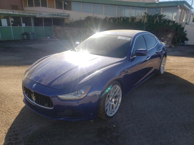 ZAM57RTA0E1087454 - 2014 MASERATI GHIBLI S ლურჯი ფოტო 2