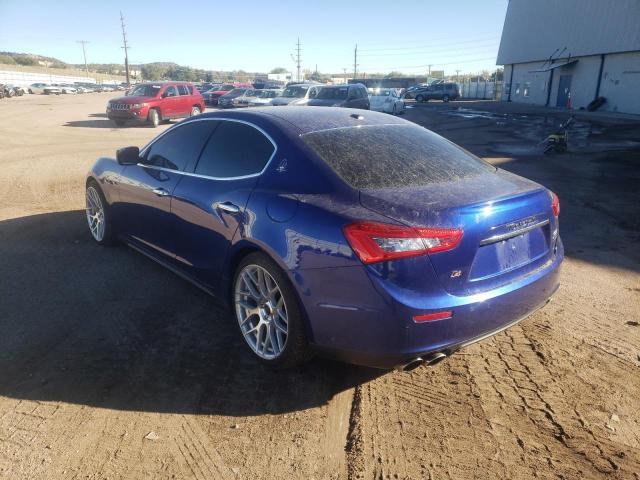 ZAM57RTA0E1087454 - 2014 MASERATI GHIBLI S ლურჯი ფოტო 3