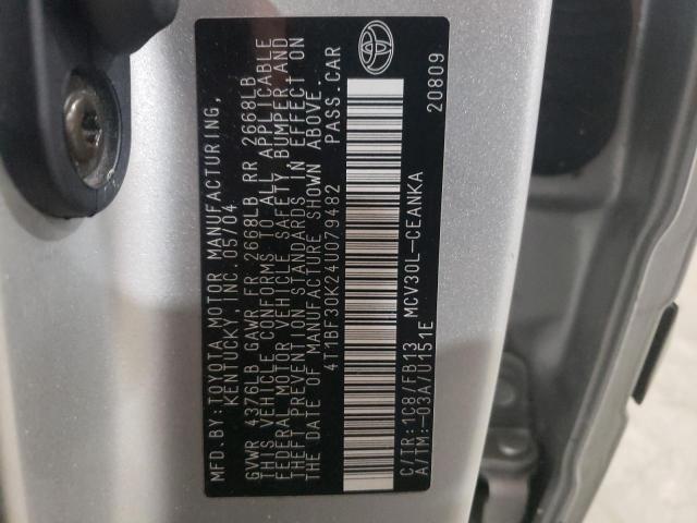 4T1BF30K24U079482 - 2004 TOYOTA CAMRY LE SILVER photo 10