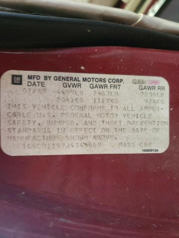 1G6CD1159J4348569 - 1988 CADILLAC DEVILLE RED photo 10