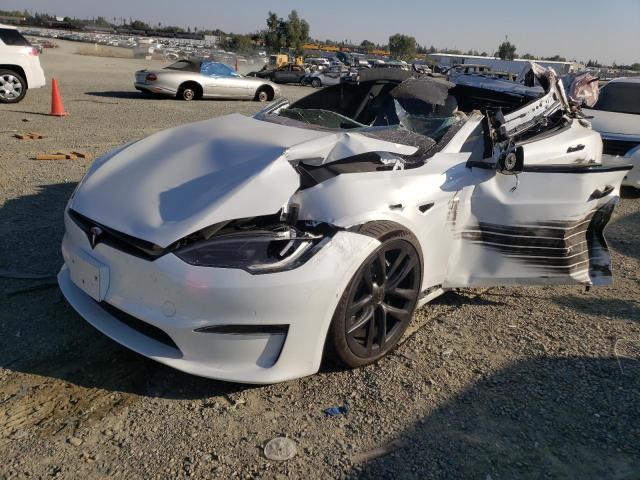 5YJSA1E57NF483186 - 2022 TESLA MODEL S Blanco foto 2